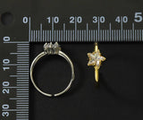 CZ Star Adjustable Ring, Sku#B149