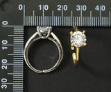 CZ Crown Adjustable Ring, Sku#B148