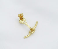 Gold Knot Stud Earrings, Sku#J360