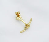 Gold Knot Stud Earrings, Sku#J360