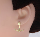 Gold Knot Stud Earrings, Sku#J360