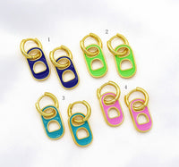 CZ Enamel Soda POP Earrings, Sku#CL23