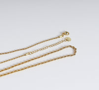 Gold Silver Rope chain Necklace, sku#B204