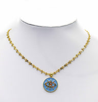 18k Gold Filled Oval link Ball Chain Necklace, sku#EF153