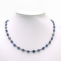 Colorful CZ Crystal Beaded Chain Necklace with Magnetic Clasp, sku#EF154