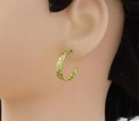 Everyday Wear Gold Silver Hoop Earring, sku#J329