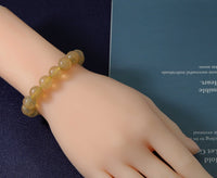 Quartz Round Smooth Stretchy Bracelet, Sku#EF108