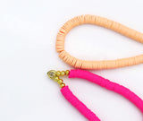 Colorful Heishi Bead with heart bracelets, sku#O111
