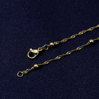 18" Gold Dainty Twisted Satellite Chain Necklace, sku#JL131