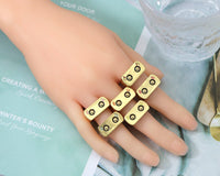 Rectangle Chunky Adjustable Ring, Sku#X298