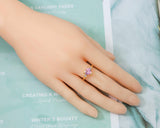 Heart Pink CZ Adjustable Ring, Sku#LK593