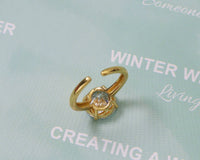 Round Big CZ Adjustable Ring, Sku#LK590