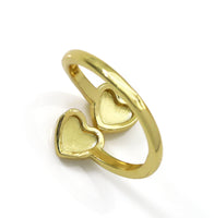 Gold Twin Heart Ring, Sku#LK746