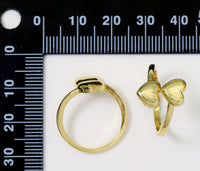 Gold Twin Heart Ring, Sku#LK746