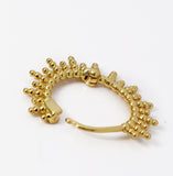 Gold Sunburst Hoop Earrings, Sku#LK706