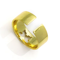 Gold Hollow Out Butterfly Band Ring, Sku#JL134