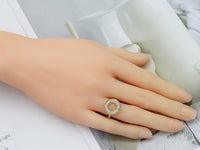 CZ Gold Donut Ring, Sku#LD322