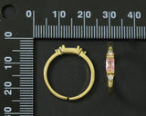 Rectangle CZ Adjustable Ring, Sku#X304