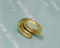 Gold Silver Baguette CZ Wrap Ring, sku#LD214