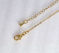 18K Gold Dainty Chain Heart Necklace, sku#EF162