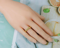 Gold Twisted Rope Adjustable Ring, Sku#LD212