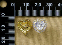 CZ Heart Earring, Sku#LD206