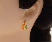 Enamel Latch Back Earrings, Sku#J334