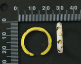 Enamel Heart Adjustable Ring, Sku#O99