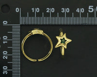 CZ Star Adjustable Ring, Sku#X314