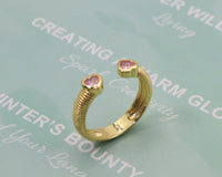 CZ Heart Open Ring, Sku#X313