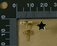 Enamel Star Stud Earrings, Sku#O100