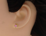 Enamel Star Stud Earrings, Sku#O100