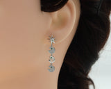 CZ Dangle Earrings, Sku#J338