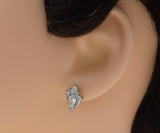 CZ Diamond Stud Earrings, Sku#B190