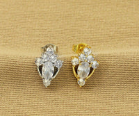 CZ Diamond Stud Earrings, Sku#B190