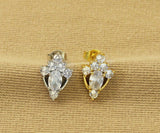 CZ Diamond Stud Earrings, Sku#B190