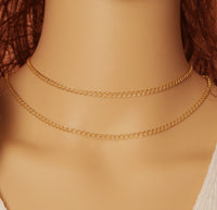 Thin Oval Link Chain by Yard, Extension chain Necklace, sku#LX159