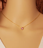 Dainty Link Heart Chain Necklace, sku#EF230