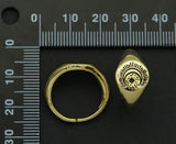 Gold Compass/Moon Star Adjustable Ring, Sku#LD223