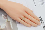 CZ Heart with Wavy Line Open Ring, Sku#LD228