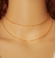 Gold Filled Dainty Ball chain by yard, Wholesale chain LX170