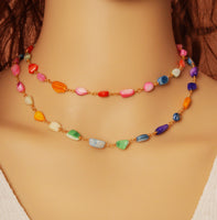 Colorful Shell Pearl Chain,sku#LX173