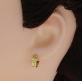 CZ Huggie Earrings, Sku#J352