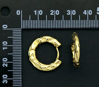 Gold Huggie Hoop Earrings, Sku#J350