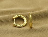 Gold Huggie Hoop Earrings, Sku#J350