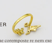 CZ Bird Adjustable Ring, Sku#LD236