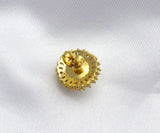 CZ Pearl Flower Stud Earrings, Sku#LD266