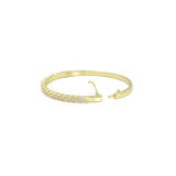 Gold CZ Twisted Link Thin Bracelet, Sku#LX434