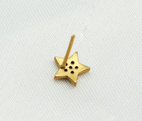 CZ Five Point Star Stud Earrings, Sku#FH199