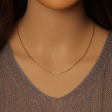 Dainy Thin Paperclip Think Chain Adjustable Necklace, Sku#LD489